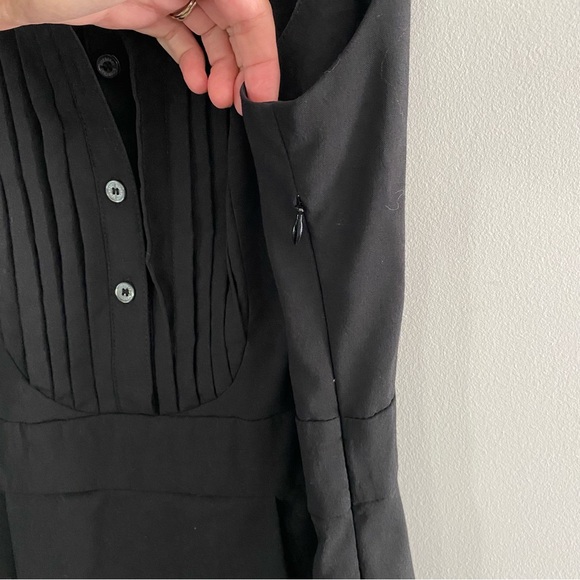 Burberry London Black Pleated Classic Wool Sleeveless Preppy Midi Dress Size 10 - Picture 5 of 8